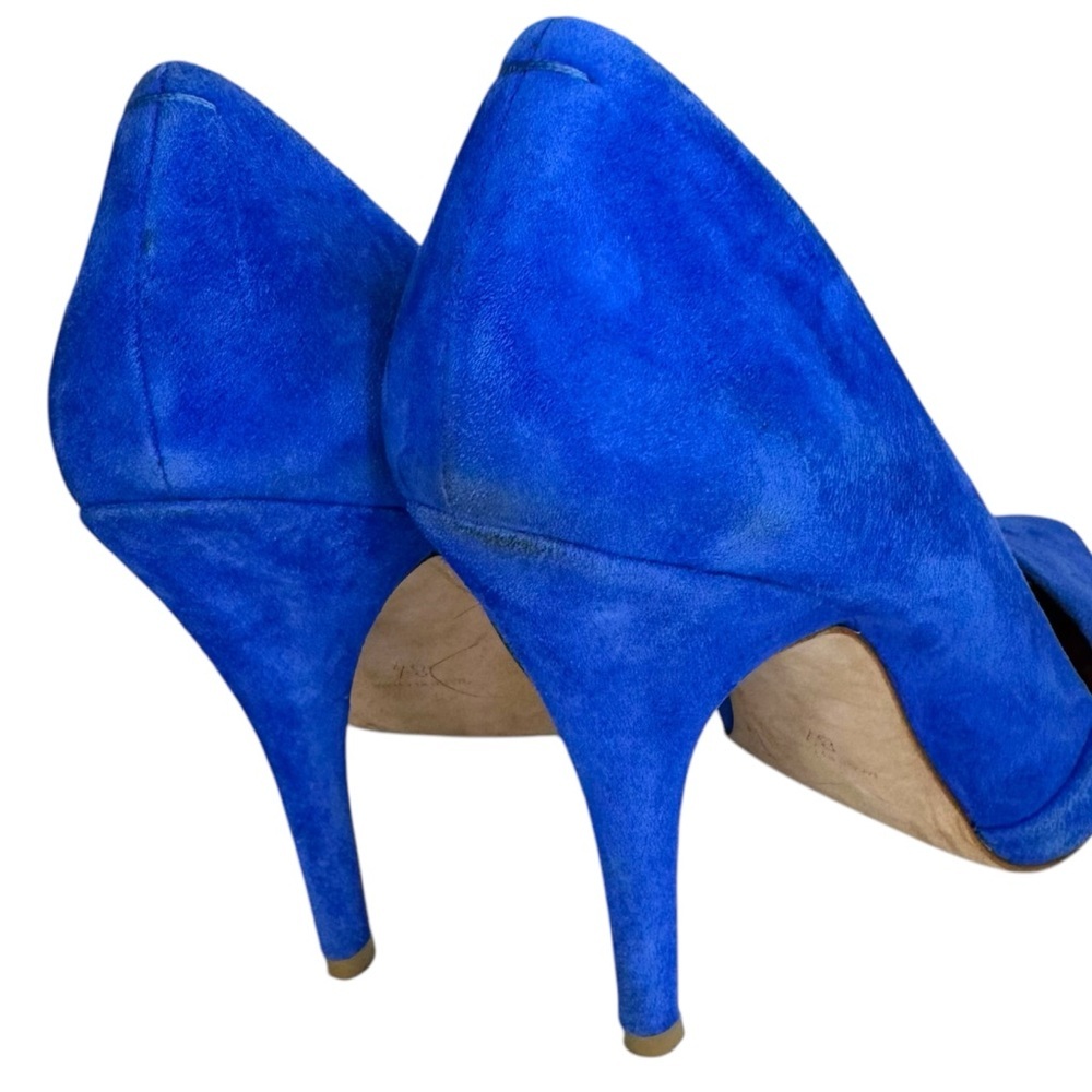 Madewell Mira Blue Suede Pointed Toe Pumps Heels Size 8.5 - Picture 6 of 10